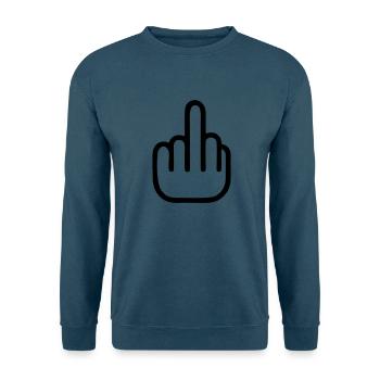 middle finger ★ Mittelfinger - Unisex Pullover - Indigoblau - Vorne