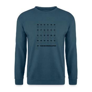 Adventskalender - Unisex Pullover - Indigoblau - Vorne