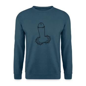 lustiger Pimmel witziger Penis - Unisex Pullover - Indigoblau - Vorne