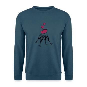 glasses hearts - Unisex Pullover - Indigoblau - Vorne