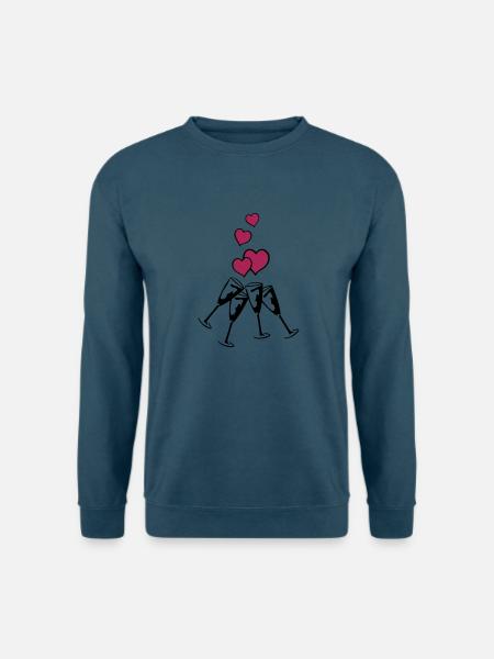 glasses hearts - Unisex Pullover - Indigoblau