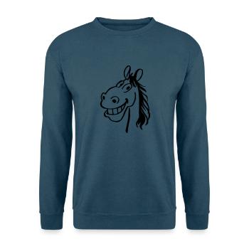 Pferd - Unisex Pullover - Indigoblau - Vorne