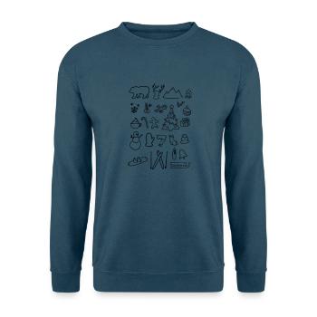 Winterwonderland,Reh,Adventskerze,Geschenk,eisig - Unisex Pullover - Indigoblau - Vorne