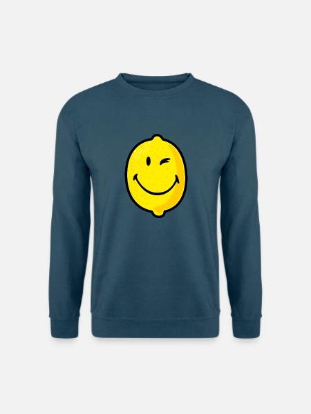 Smiley Lemon - Unisex Pullover - Indigoblau