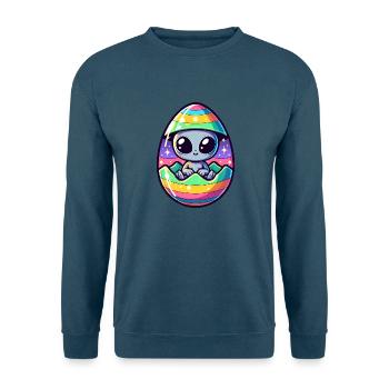 Alien Osterei-Schlüpfen Design: Bunte Überraschung - Unisex Pullover - Indigoblau - Vorne