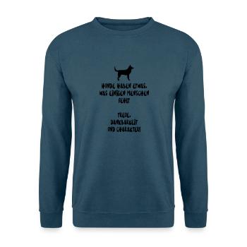 Hunde Spruch - Unisex Pullover - Indigoblau - Vorne