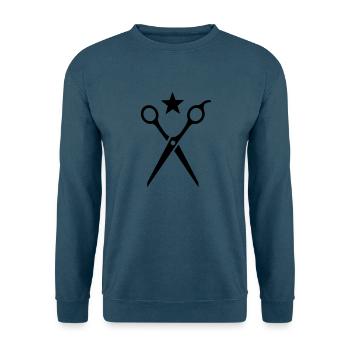 Schere - Unisex Pullover - Indigoblau - Vorne