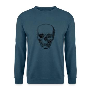 Cartoon-Schädel - Unisex Pullover - Indigoblau - Vorne