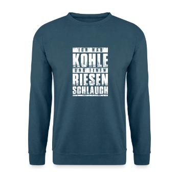 Shisha - Kohle & Schlauch - Unisex Pullover - Indigoblau - Vorne