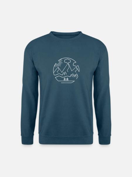 Berge - Unisex Pullover - Indigoblau