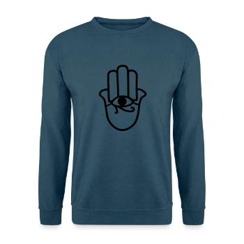 fatimahand - Unisex Pullover - Indigoblau - Vorne