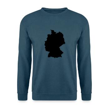 Deutschland - Karte - Landkarte - Unisex Pullover - Indigoblau - Vorne