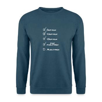 Halbmarathon Liste - Unisex Pullover - Indigoblau - Vorne