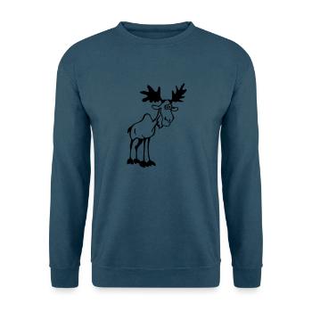 Lustiger Elch - Unisex Pullover - Indigoblau - Vorne