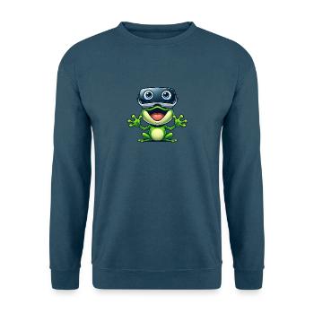 Frosch VR Gamer Lustige Virtuelle Realität - Unisex Pullover - Indigoblau - Vorne