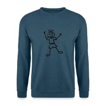 Strichmännchen - Unisex Pullover - Indigoblau - Vorne