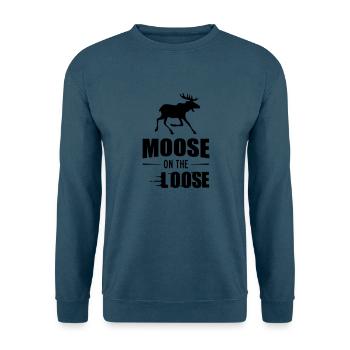 Moose On The Loose - Unisex Pullover - Indigoblau - Vorne