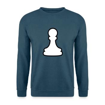 Weiße Bauer Figur - Unisex Pullover - Indigoblau - Vorne