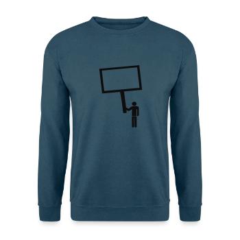 Text - Nachricht - Protest - Unisex Pullover - Indigoblau - Vorne