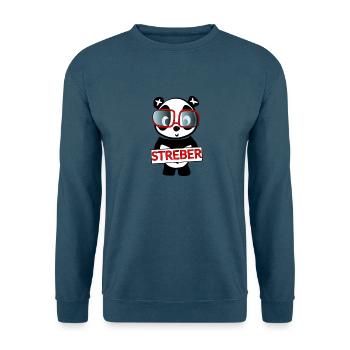Streber Panda Shirt Nerd Lernen Schüler Pandas - Unisex Pullover - Indigoblau - Vorne