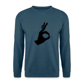 Finger - Unisex Pullover - Indigoblau - Vorne