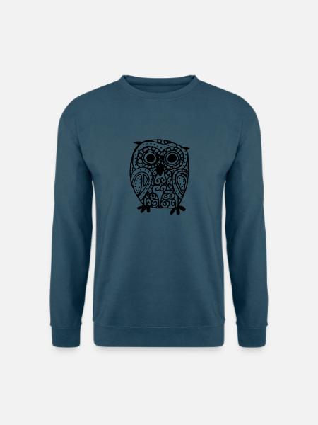 Art Deco Space Owl - Unisex Pullover - Indigoblau