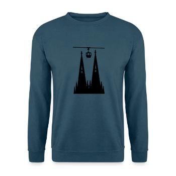 Köln - Domtürme plus Gondel - Unisex Pullover - Indigoblau - Vorne