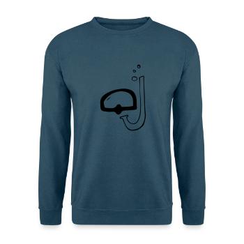 Taucherbrille Schnorchel,Sommer,Meer,unter Wasser, - Unisex Pullover - Indigoblau - Vorne