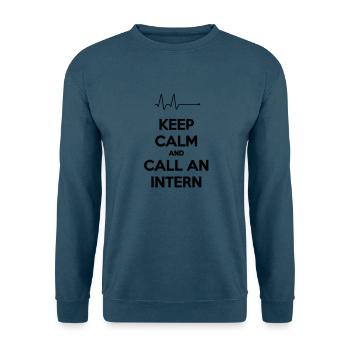 Bleib 'ruhig und rufen Sie einen Intern - Unisex Pullover - Indigoblau - Vorne