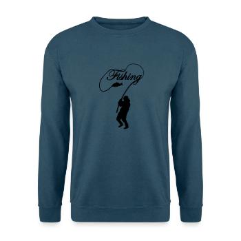 Fishing - Unisex Pullover - Indigoblau - Vorne