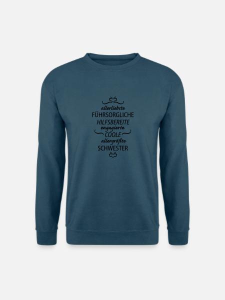 allergrößte Schwester - Unisex Pullover - Indigoblau