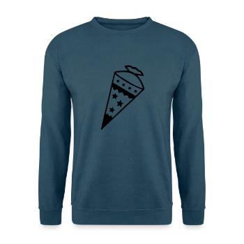 Zuckertüte Schultüte - Unisex Pullover - Indigoblau - Vorne