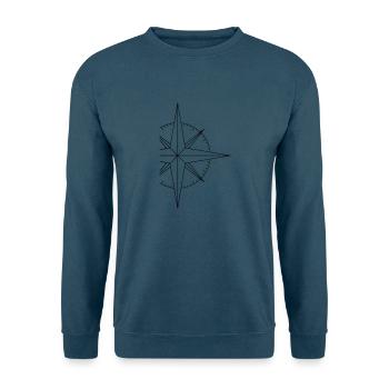 Simple Kompass - Unisex Pullover - Indigoblau - Vorne