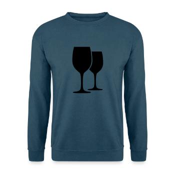 weinglas wein weingläser - Unisex Pullover - Indigoblau - Vorne