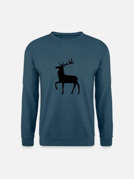 Hirsch - Unisex Pullover - Indigoblau