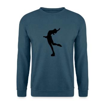 Eislaufen Schlittschuhe - Unisex Pullover - Indigoblau - Vorne