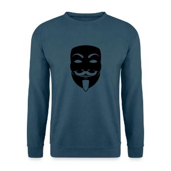 anonymus_maske - Unisex Pullover - Indigoblau - Vorne