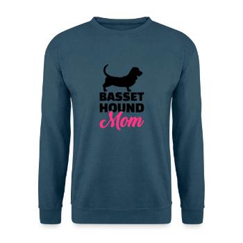 Basset Hound - Unisex Pullover - Indigoblau - Vorne