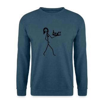 Kellnerin - Unisex Pullover - Indigoblau - Vorne