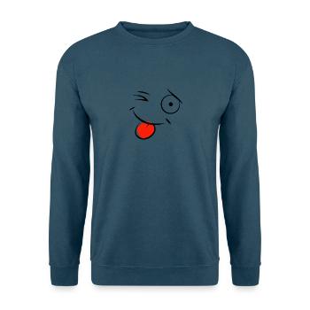 Gesicht - Unisex Pullover - Indigoblau - Vorne