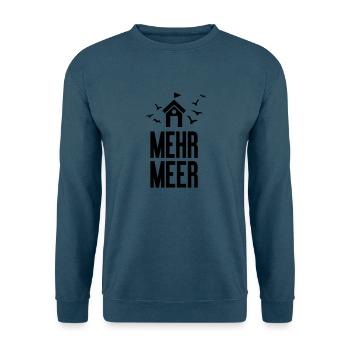 Mehr Meer - Strandhaus - Sommer - maritim - 1C - Unisex Pullover - Indigoblau - Vorne