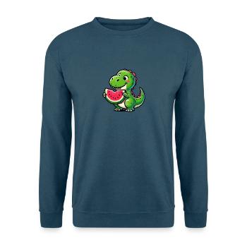 Krokodil Mit Wassermelone Fruchtig Lustig - Unisex Pullover - Indigoblau - Vorne