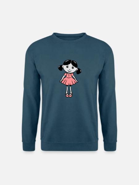 Puppe süss nett - Unisex Pullover - Indigoblau