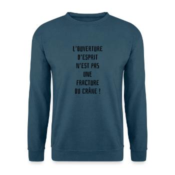 Öffnen Sie Ihren Verstand! - Unisex Pullover - Indigoblau - Vorne