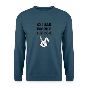 Ein Ohr - Unisex Pullover - Indigoblau - Vorne
