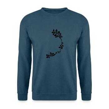 Blumenranke - Unisex Pullover - Indigoblau - Vorne