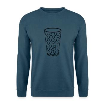 Dubbeglas - Unisex Pullover - Indigoblau - Vorne