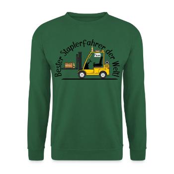 Staplerfahrer Bier Wurst beste Staplerfahrer - Unisex Pullover - Grün - Vorne