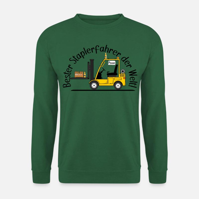 Staplerfahrer mit Bier beste Staplerfahrer - Unisex Pullover - Grün