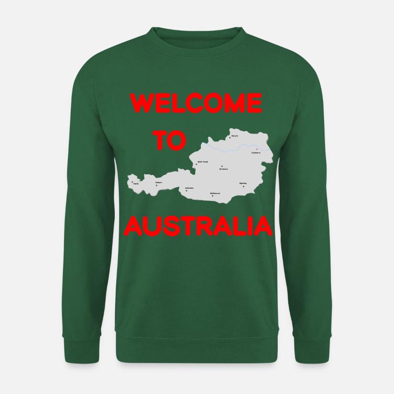 Willkommensdesign Österreich und Australien - Unisex Pullover - Grün
